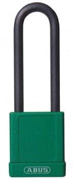 Candados industriales de llaves iguales con recubrimiento y arco extralargo / Caja 6 unidades