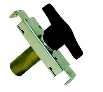 Cerradura para puerta basculante llave serreta AUMON, cilindro latón.