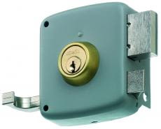 Cerradura sobreponer PALANCA + PICAPORTE  (tirador) ref. 2525-PR MCM