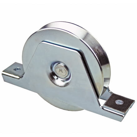 Rueda con soporte atornillar canal angular de 24 mm  AUMON