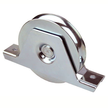 Rueda con soporte atornillar canal redondo de 16 mm AUMON