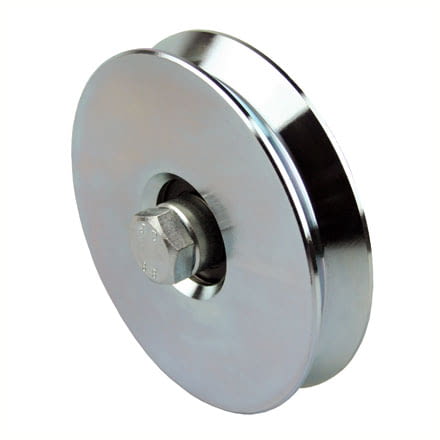 Rueda canal angular INOX para puerta corredera  AUMON