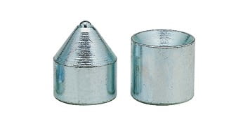 Punto de giro inferior pirámide con bola 8 mm, puerta batiente AUMON