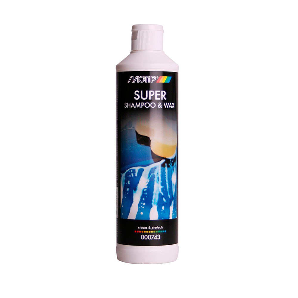 Súper champú con cera para coche 500ml.