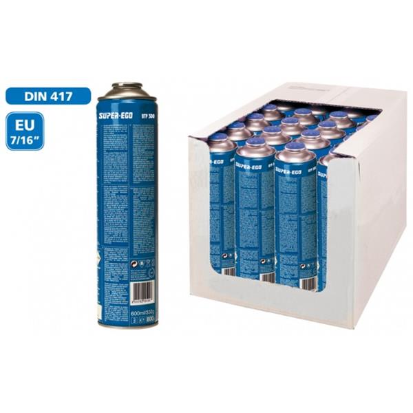 CARTUCHO GAS BTP300 600ML/338G 1925º SOLDADURA CON ROSCA CAMPING