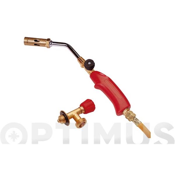 SOPLETE GAS CON REGULADOR Y MANGUERA 2M BOQUILLA 22MM *LIQUIDACION*