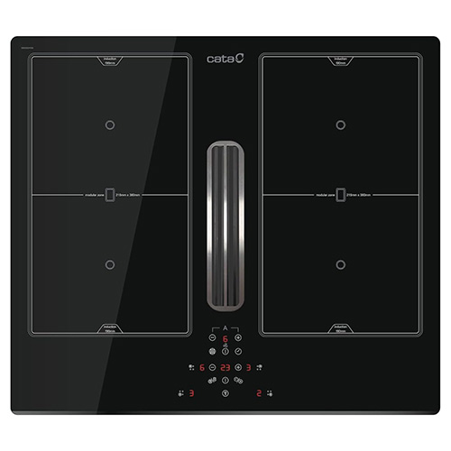 Placas de inducción - Cata Encimera Flex Inducción AS 600 4 Zonas y Extractor Integrado