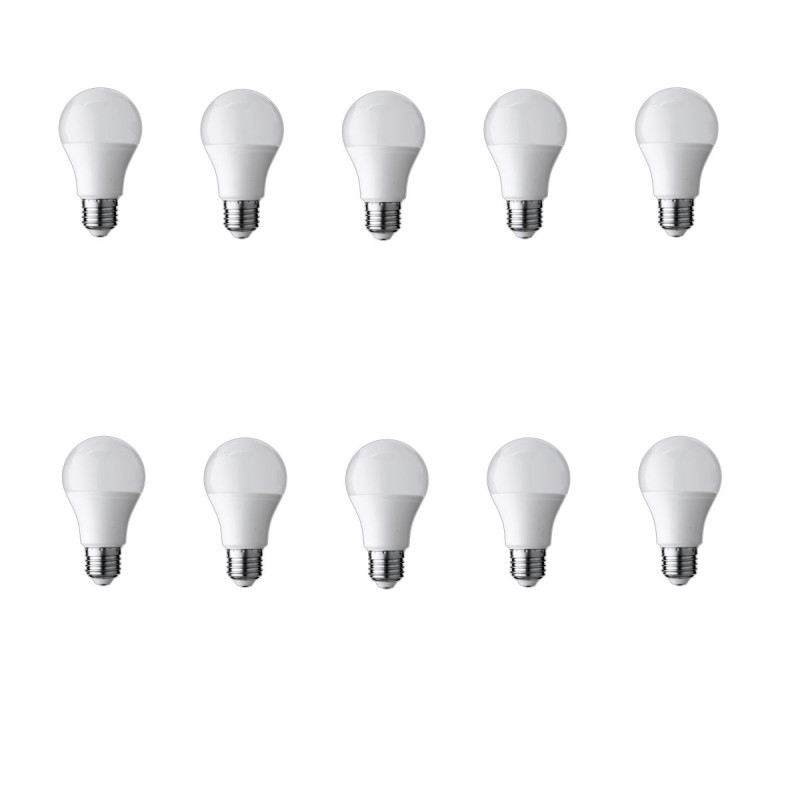10x Bombilla led Norma A60l 10W rosca E27 3000K tipo A60