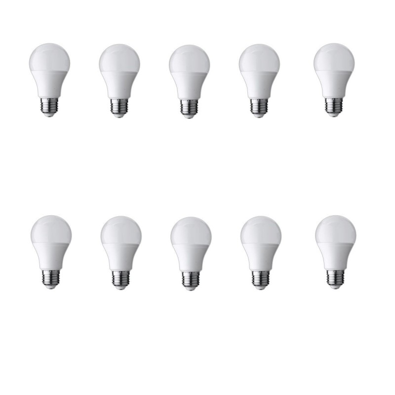 10x Bombilla led Norma A60l 10W rosca E27 4200K tipo A60