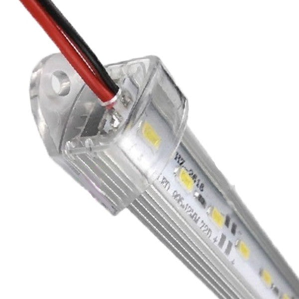 Tira LED Rígida Transparente 50cm 36 LEDs 5630 6W 12V con Soporte