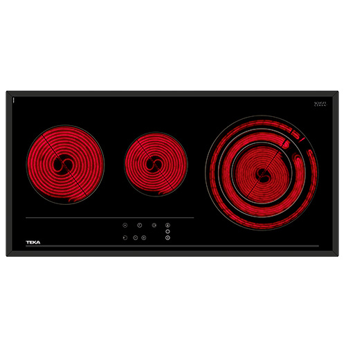 Vitrocerámicas - TEKA Encimera Vitrocerámica TRC 83631 3 Zonas Cristal Negro