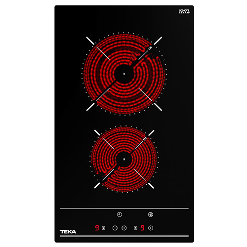 Vitrocerámicas - TEKA Encimera Vitrocerámica TBC 32010 TTC 2 Zonas Cristal Negro