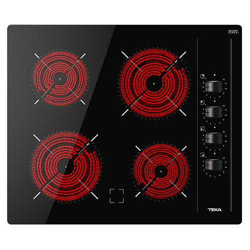 Vitrocerámicas - TEKA Encimera Vitrocerámica TBC 64000 XFL 4 Zonas Cristal Negro