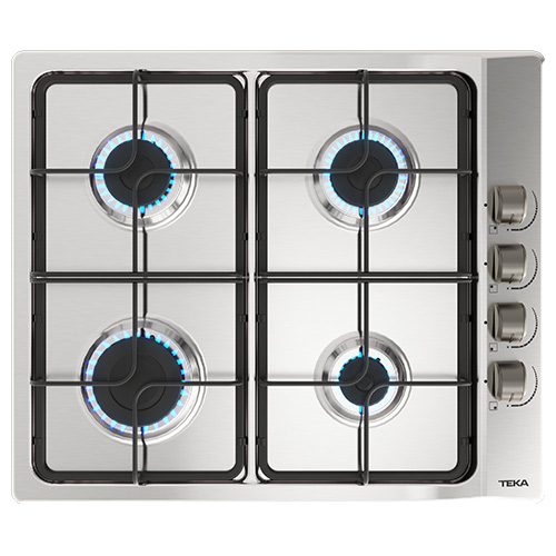 Placas de gas - TEKA Encimera Gas Natural E/60.3 40 4 Fuegos Inox
