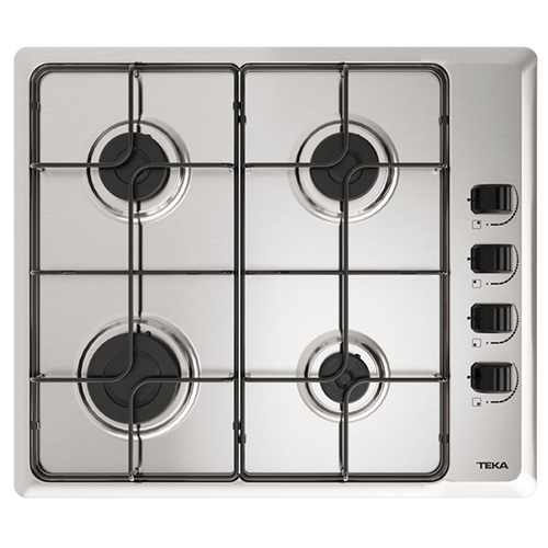Placas de gas - TEKA Encimera Gas Butano HLX 640 KL 4 Fuegos Inox