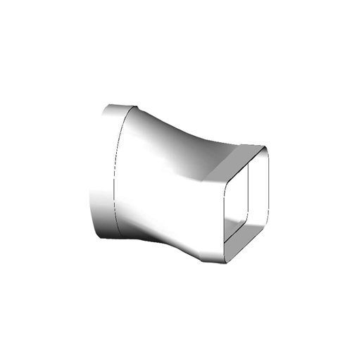 Ventilación - Empalme Mixto 150x75mm Blanco