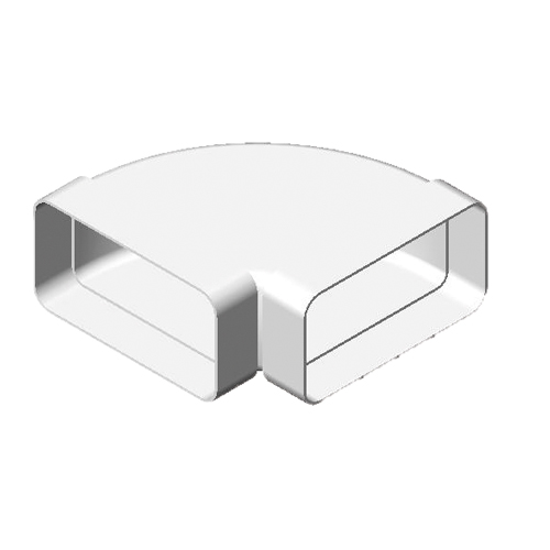 Ventilación - Codo Vertical Rectangular 90º 173x83 mm Blanco