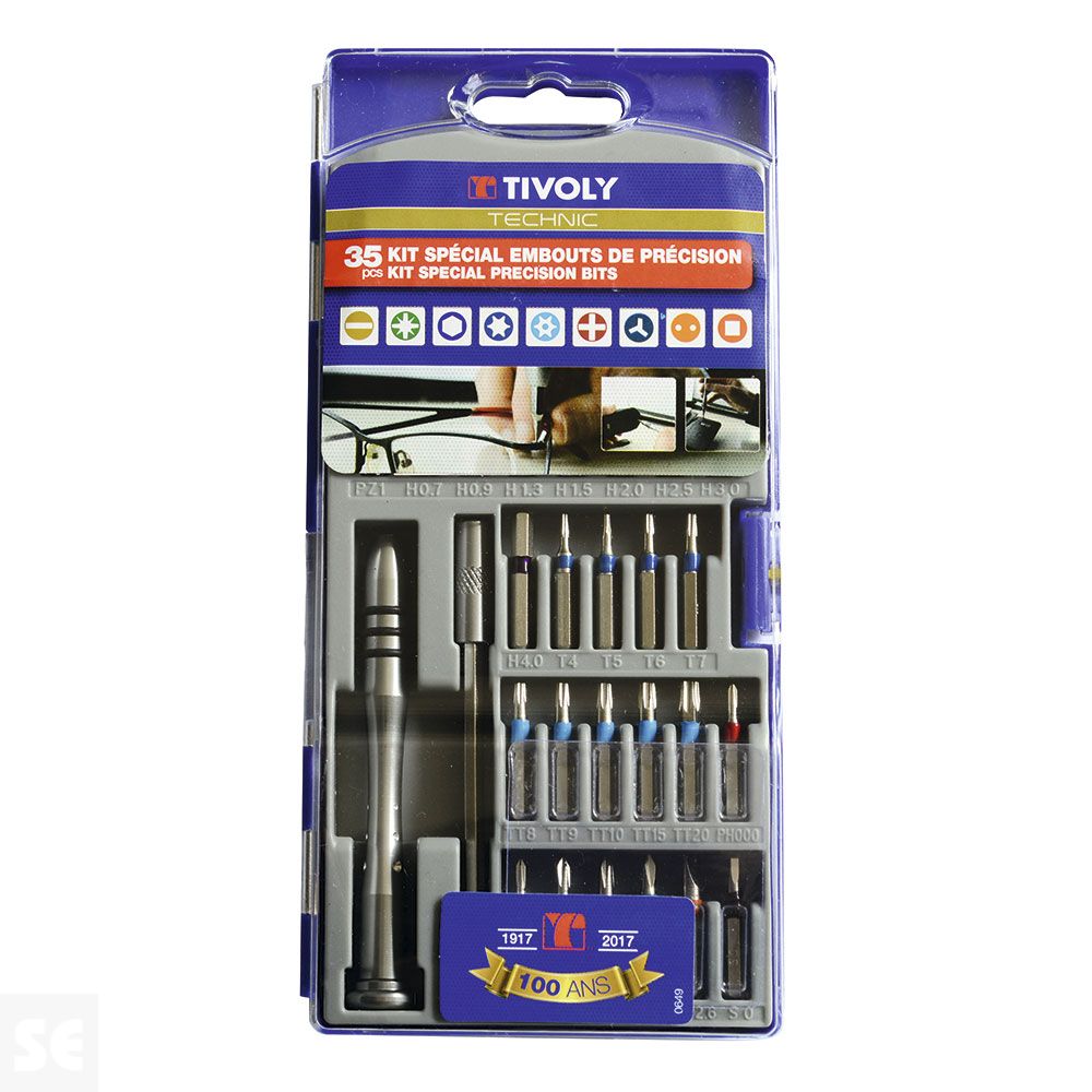 Estuche Puntas Precisión 35 Pcs. Tivoly 1150157 0026