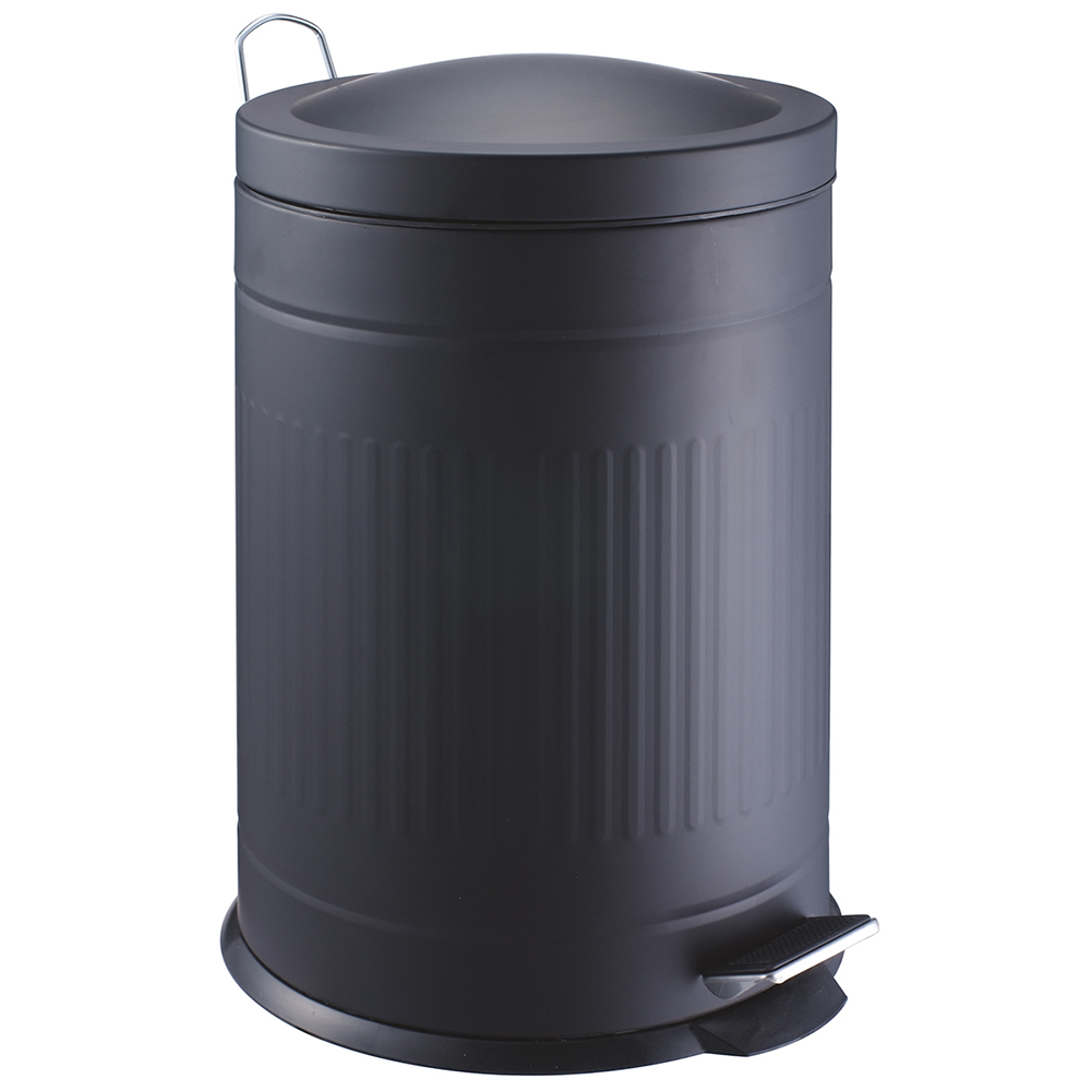 Cubo Metal "Step" Negro 20 l (Cubeta Extraíble)