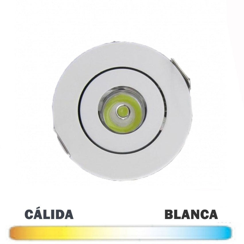 Empotrable Mini Redondo Blanco LED 3W Basculante