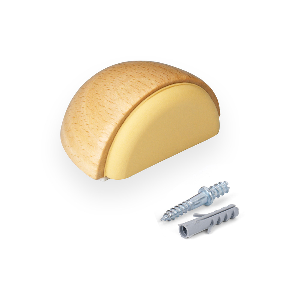 Tope adhesivo y con tornillo . haya