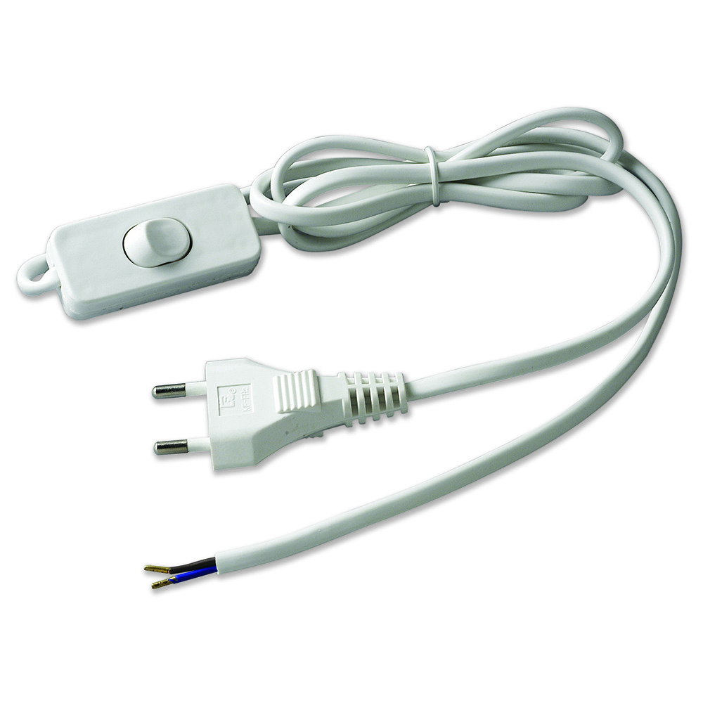 Conexión Con Interruptor Y Enchufe Blanco