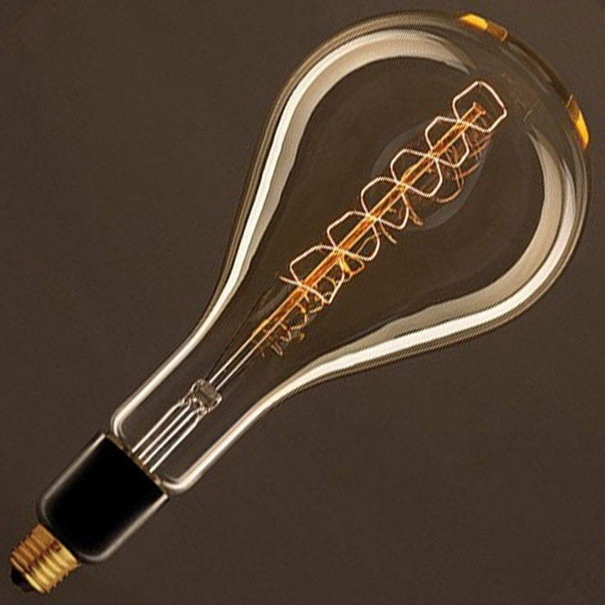 Bombilla Vintage E27 Ondas Broadway XXL PS160 Filamento Ámbar 60W