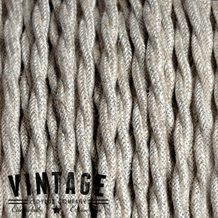 Metro Cordón Textil Trenzado Beige Italiano