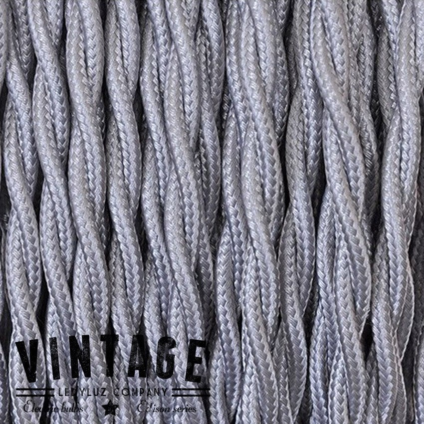 Metro Cordón Textil Trenzado Plateado Italiano