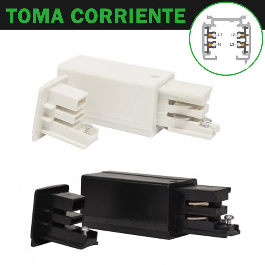 Conector Toma Corriente Carril Trifásico