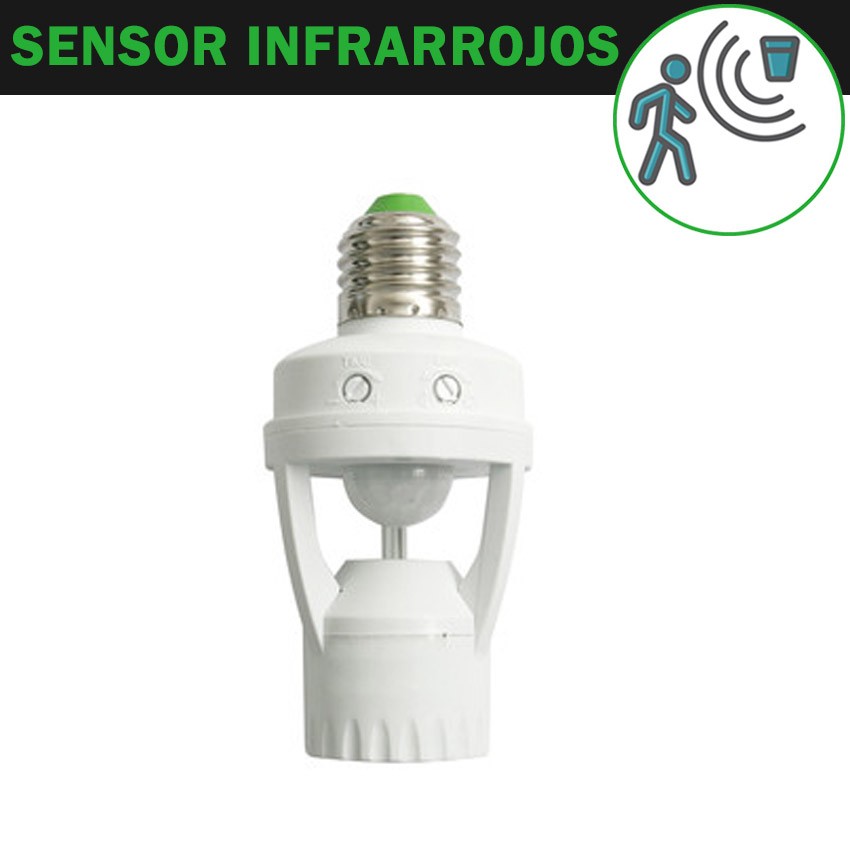 Portalámparas con Sensor Movimiento E27