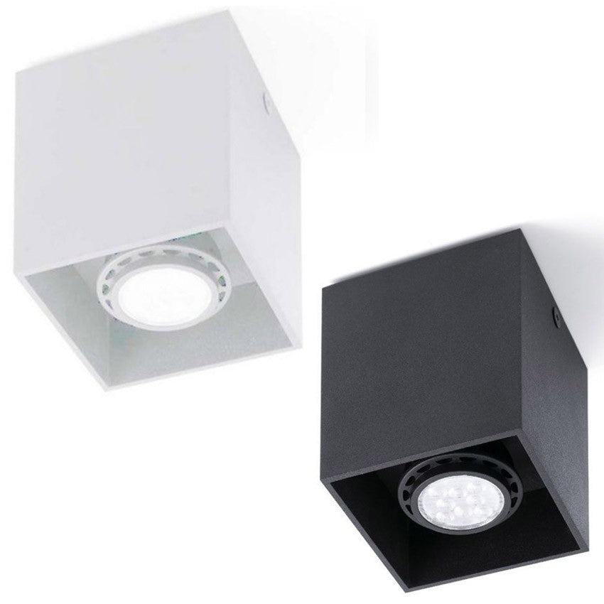 Plafón Superficie Techo GU10 Blanco / Negro