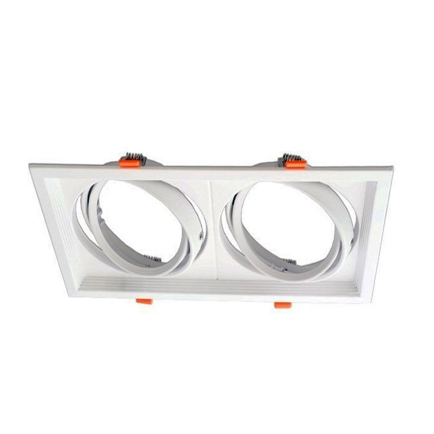 Empotrable Rectangular Basculante Blanco 2 Luces QR111