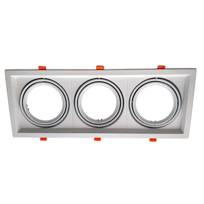 Empotrable Rectangular Basculante Blanco 3 Luces QR111