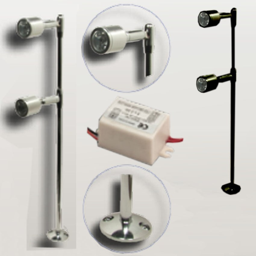 Foco LED Vitrina 320mm Barra 2 Luces 2W / 6W