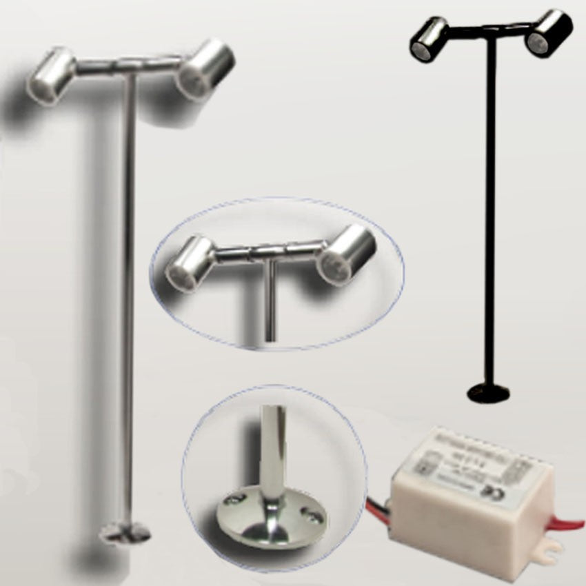 Foco LED Vitrina 250mm Barra 2 Luces 2W / 6W