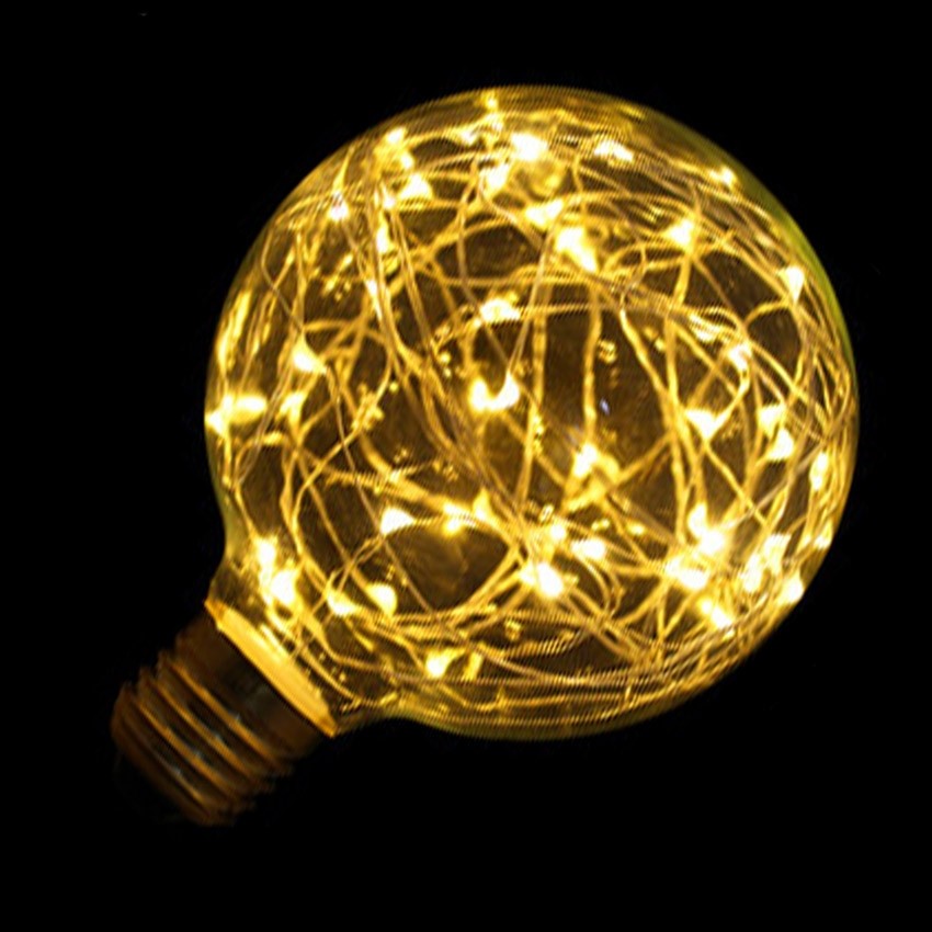 Bombilla LED E27 Globo G95 Efecto Guirnalda Luz Cálida