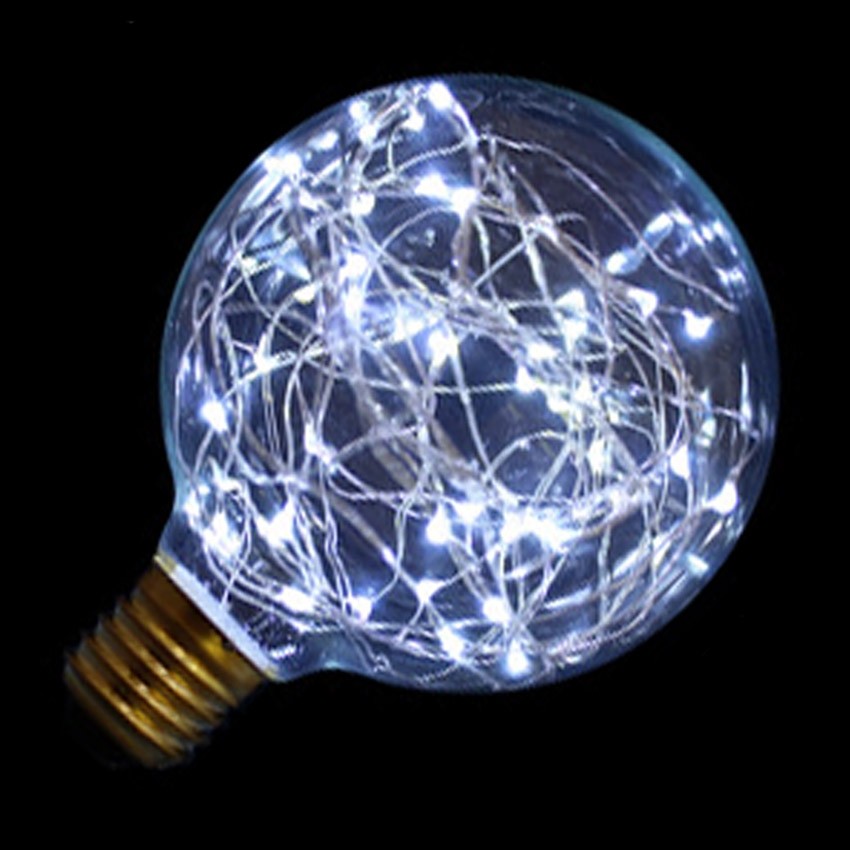 Bombilla LED E27 Globo G95 Efecto Guirnalda Luz Blanca