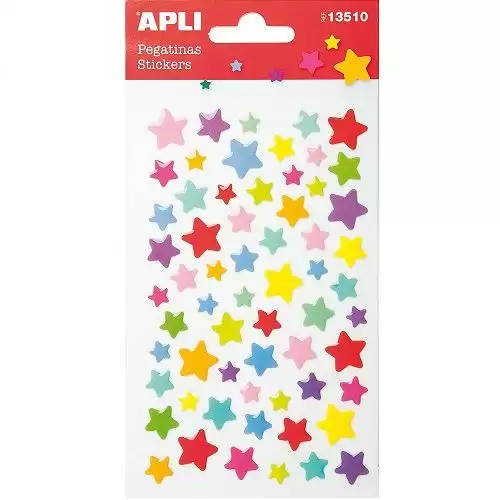 Bolsa De Pegatinas En Forma De Estrella  Multicolor