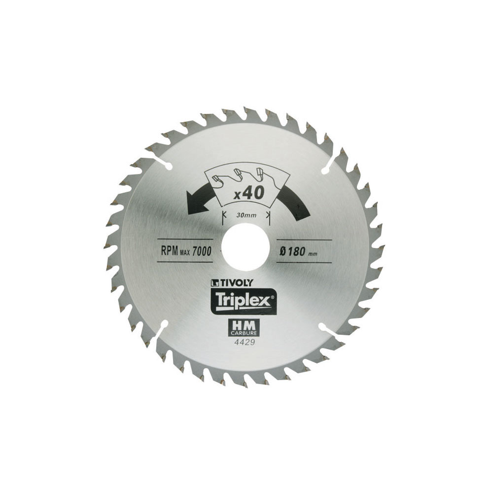 Hoja Sierra Circular Tivoly Diam 180Mm 40 Dientes