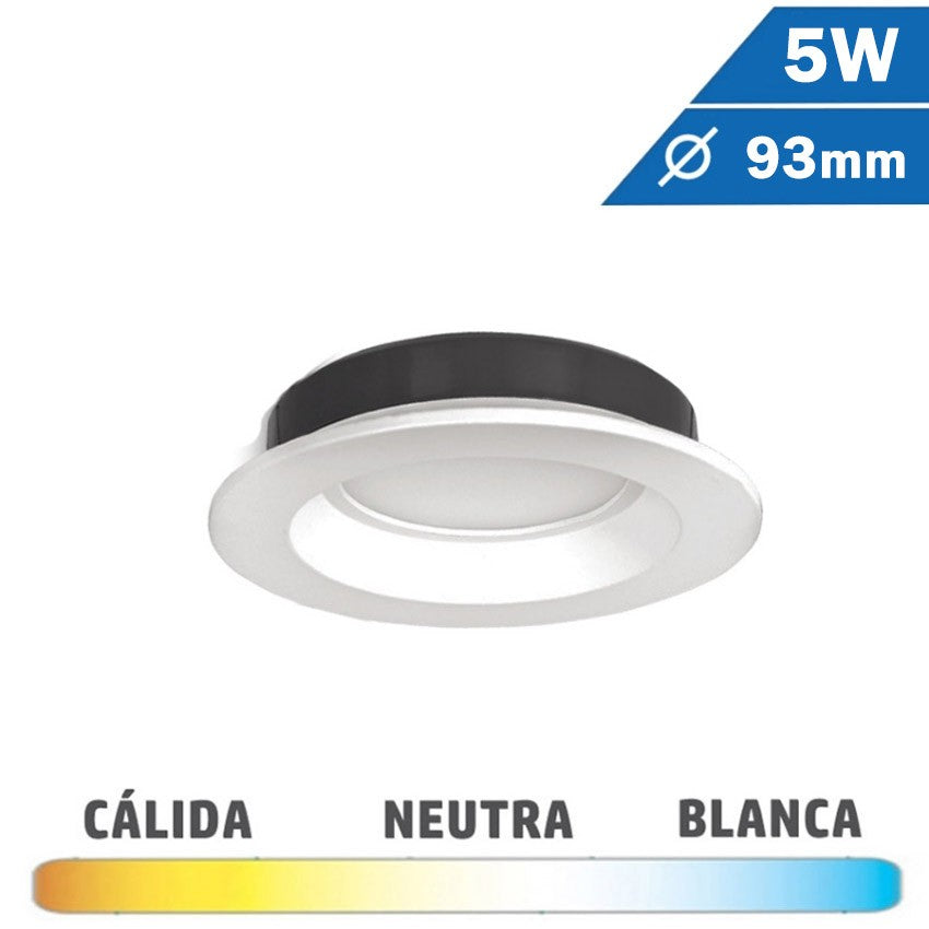 Downlight LED 5W Blanco 93mm Redondo