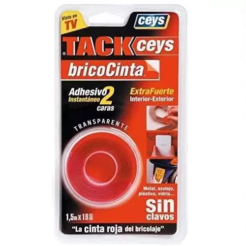Cinta Adhesiva Dos Caras Tack Ceys 19 Mm 1.5 M