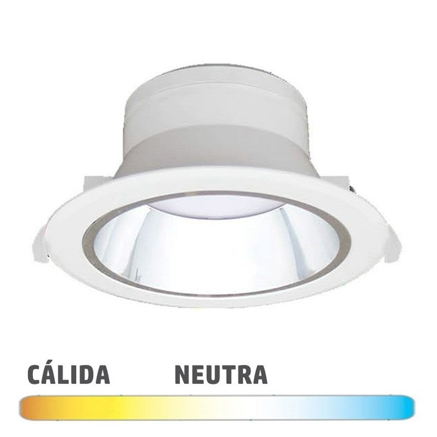 Downlight LED 25W 230mm Diam Baja Luminancia