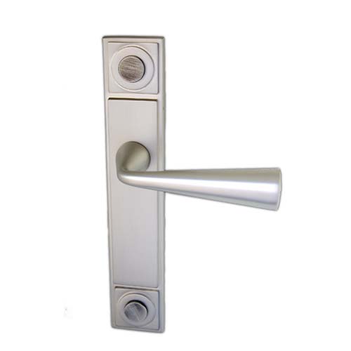 Manivelas con placa - Juego Manivelas con Placa 3434-00 Plata Óxido Blanco