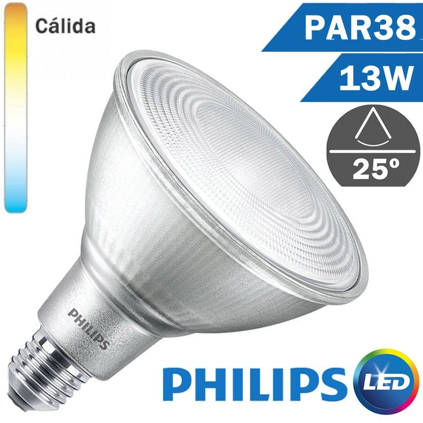BOMBILLA LED E27 PHILIPS PAR38 13W 25º