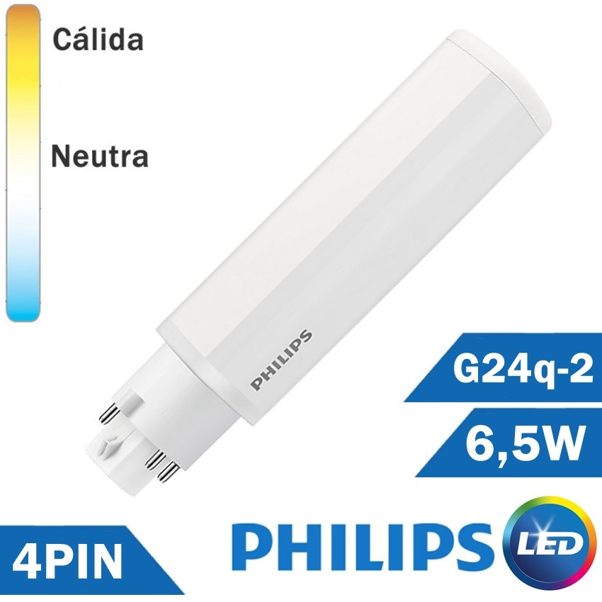 BOMBILLA LED PHILIPS PL-C 6,5W 4 PIN G24q-2