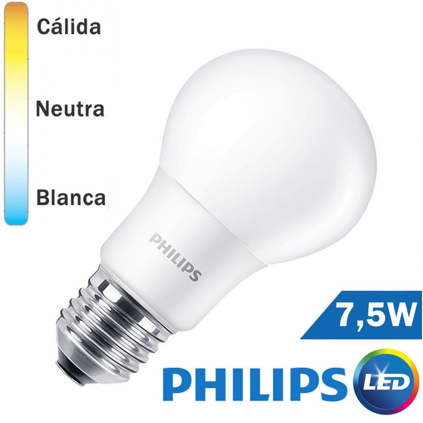 BOMBILLA LED E27 PHILIPS 7,5W ESTANDAR