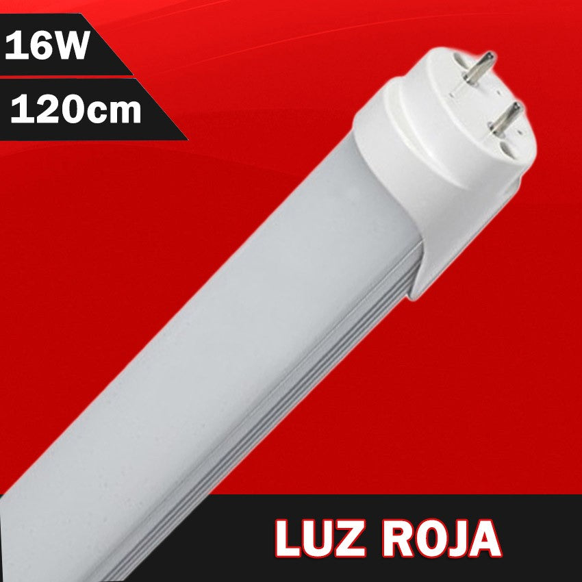 Tubo LED T8 Color Rojo 1200mm 16W 230V