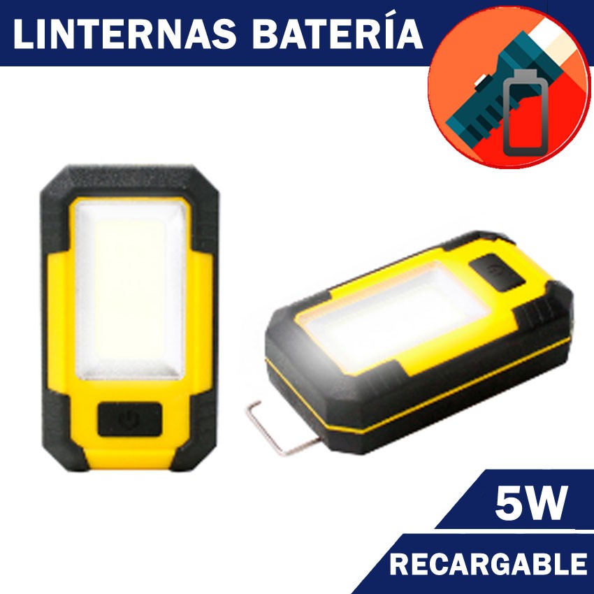 Linterna LED 5W con Batería Recargable USB