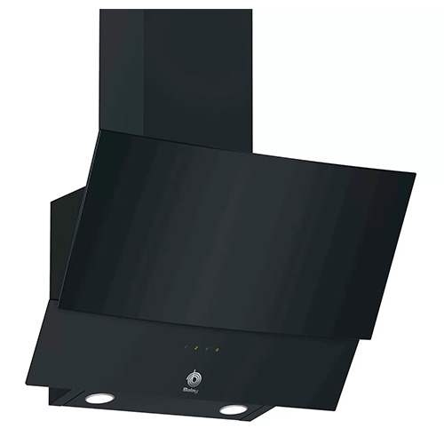 Campanas extractoras - BALAY Campana Inclinada 3BC565GN 60CM Cristal Negro